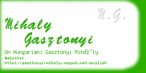 mihaly gasztonyi business card